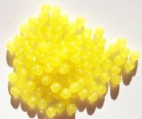 100 6mm Round Milky Pineapple Yellow Glass Beads